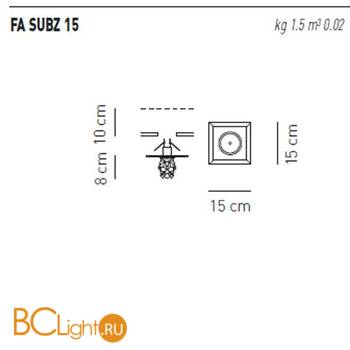 Спот (точечный светильник) Axo Light Subzero FA SUBZ 15 FASUBZ15CSCR12V - Схема