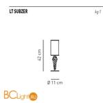 Настольная лампа Axo Light Subzero LT SUBZER RO LTSUBZERRSCRE14 - Схема