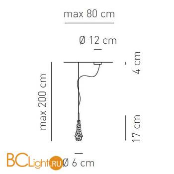 Подвесной светильник Axo Light Subzero SP SUBZE P SPSUBZEPCSCR12V - Схема