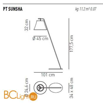 Торшер Axo Light Sunshade PT SUNSHA Sabbia PTSUNSHASAGRE27 - Схема