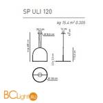 Подвесной светильник Axo Light U-Light SP ULI 120 LED RU XX - Схема