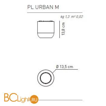 Потолочный светильник Axo Light Urban & Urban mini PL URBAN M NI XX LED - Схема