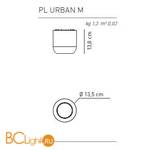 Потолочный светильник Axo Light Urban & Urban mini PL URBAN M NI XX LED - Схема