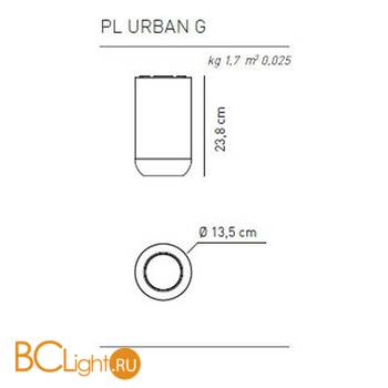 Потолочный светильник Axo Light Urban & Urban mini PL URBAN G BC XX LED - Схема
