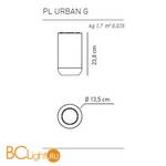 Потолочный светильник Axo Light Urban & Urban mini PL URBAN G NI XX LED - Схема