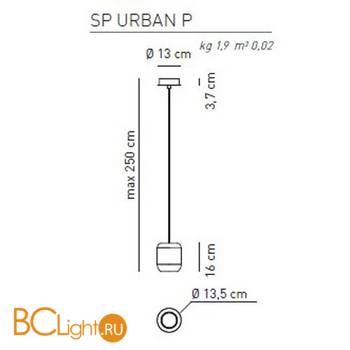Подвесной светильник Axo Light Urban & Urban mini SP URBAN P NI XX LED - Схема