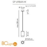 Подвесной светильник Axo Light Urban SP URBAN M BR XX LED - Схема