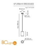 Подвесной светильник Axo Light Urban & Urban mini SP URBA M I BR XX LED - Схема