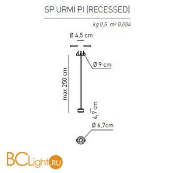 Подвесной светильник Axo Light Urban & Urban mini SP URMI P I NI XX LED - Схема