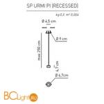Подвесной светильник Axo Light Urban & Urban mini SP URMI P I NI XX LED - Схема