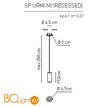 Подвесной светильник Axo Light Urban & Urban mini SP URMI M I BC XX LED - Схема