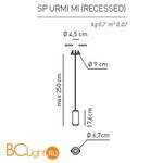 Подвесной светильник Axo Light Urban & Urban mini SP URMI M I BC XX LED - Схема