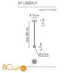 Подвесной светильник Axo Light Urban & Urban mini SP URMI P I BR XX LED - Схема