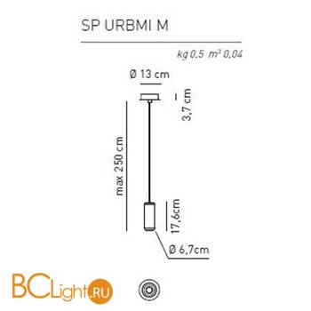Подвесной светильник Axo Light Urban & Urban mini SP URBMI M BC XX LED - Схема
