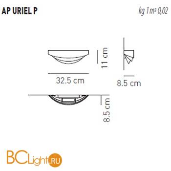 Настенный светильник Axo Light AP URIEL P Bianco perla APURIELPBCXXR7S - Схема