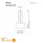 Подвесной светильник Axo Light Velvet SP VEL 100 Arancio / Nero SPVEL100E27ARNE - Схема