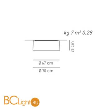 Потолочный светильник Axo Light Velvet PL VEL 070 Azzurro / Bianco PLVEL070E27AZBC - Схема