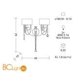 Бра Baga Contemporary 1044 - Схема