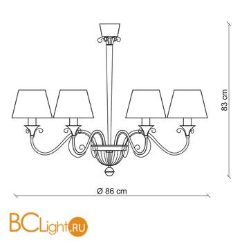 Люстра Baga 25th Anniversary 624/BI - Схема