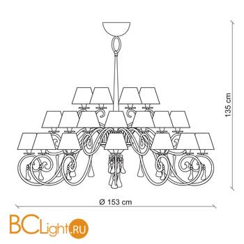 Люстра Baga Contemporary 1181 - Схема