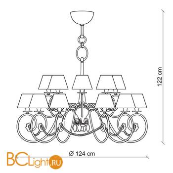 Люстра Baga Contemporary 1184 - Схема