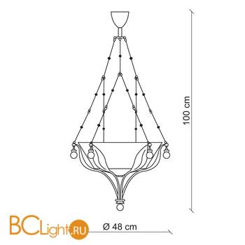 Подвесной светильник Baga XXI Century 1070 - Схема
