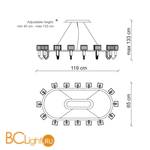 Люстра Baga Bespoke Angie A02C2 - Схема