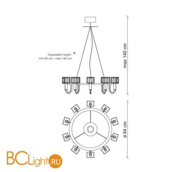 Люстра Baga Bespoke Angie A06C2 - Схема