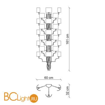 Люстра Baga Bespoke Eccentrica 1x EC01 + 10x EC02 M18 | T12 cat.C - Схема