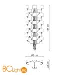 Люстра Baga Bespoke Eccentrica 1x EC01 + 10x EC02 M18 | T12 cat.C - Схема