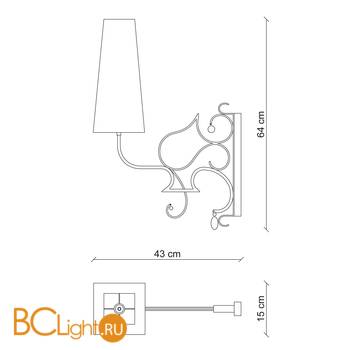 Бра Baga Bespoke Estrosa ES02 M08 | T21 cat. C - Схема
