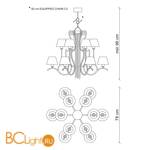Люстра Baga Bespoke Estrosa ES01 M08 | T21 cat. C - Схема