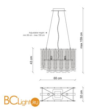 Подвесной светильник Baga Bespoke Frozen F03G1 - Схема