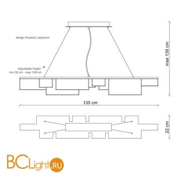 Подвесной светильник Baga Bespoke Gisele G01N1 - Схема