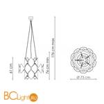 Подвесной светильник Baga Holly H04C3 - Схема