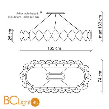Подвесной светильник Baga Holly H13C8 - Схема