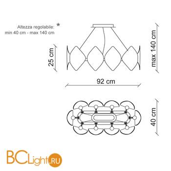Подвесной светильник Baga Holly H16G8 - Схема