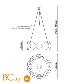 Подвесной светильник Baga Holly H18C3 - Схема