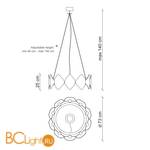 Подвесной светильник Baga Holly H18C3 - Схема