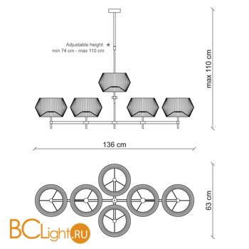 Подвесной светильник Baga Bespoke Novecento N03N1 - Схема