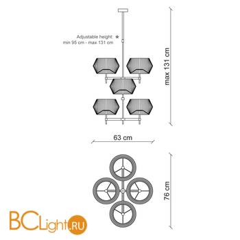 Люстра Baga Bespoke Novecento N04O3 - Схема