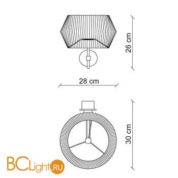 Бра Baga Bespoke Novecento N07O1 - Схема