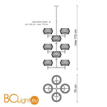Люстра Baga Bespoke Novecento N08A1 - Схема