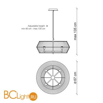 Подвесной светильник Baga Bespoke Novecento N11A3 - Схема