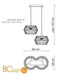 Подвесной светильник Baga Bespoke Novecento N13N1 - Схема