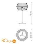 Настольная лампа Baga Bespoke Novecento N15O3 - Схема