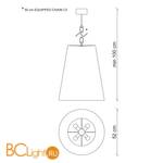 Подвесной светильник Baga Bespoke Preziosa PZ01 White nickel | T28 cat. E - Схема