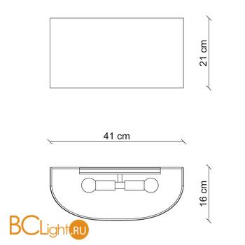 Настенный светильник Baga Bespoke Preziosa VL Black nickel | T29 cat. E - Схема