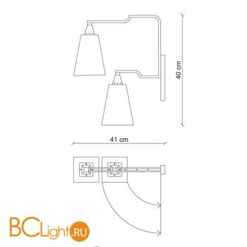 Бра Baga Bespoke Ricercata RC04 M17 | T02 cat. A - Схема
