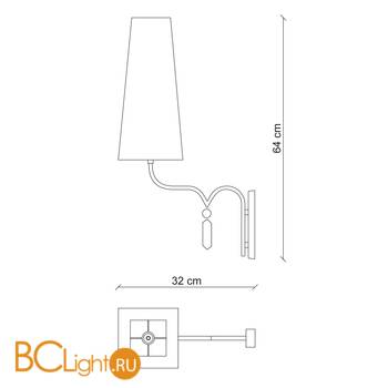 Бра Baga Bespoke Ricercata RC05 M16 | T06 cat. B - Схема